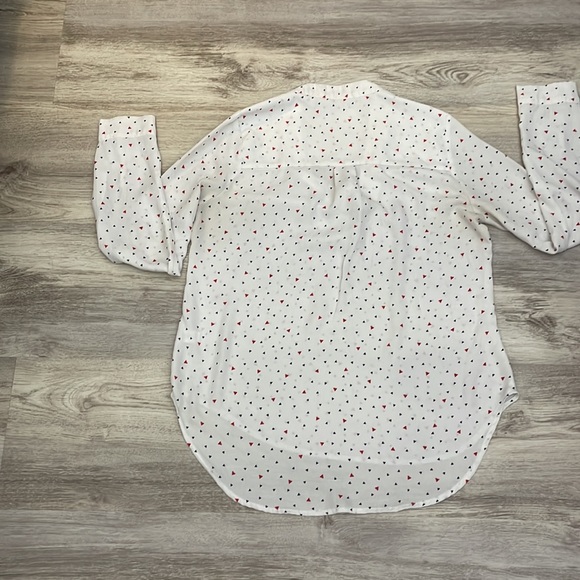 Active USA White with Red & Blue Triangles Long Sleeve or Button Up 3/4 Sleeve S - Picture 9 of 16